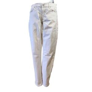 White House Black Market Jeans Women 4 White Skimmer Low Rise (Sz4 W30 L25)